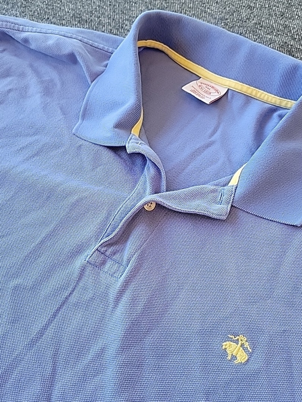 Brooks Brothers Polo Shirt Men's 2XL Blue Performance Golf Preppy Casual Stretch